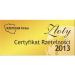 Złoty certyfikat rzetelności dla Franczyzodawcy WOJTEX